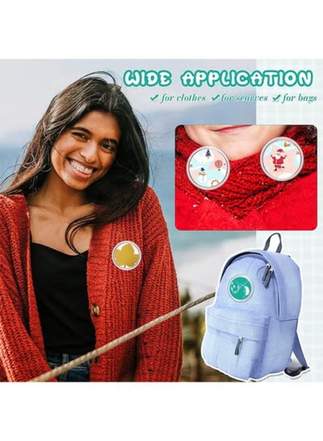 fantasize 2.4 inch Acrylic Design Button Badge Clear Button Pin Badges Kit for DIY Crafts and Children's Paper Craft Activities and More （30Pcs） - Image 4